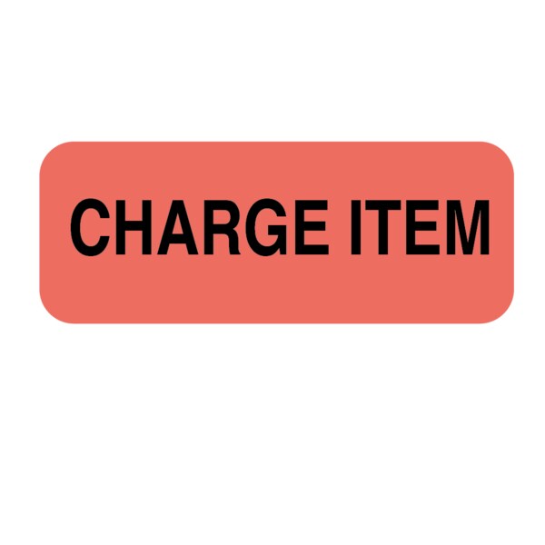 Nevs Charge Item 7/8" x 2-1/4" Flr Red w/Black CS-0634